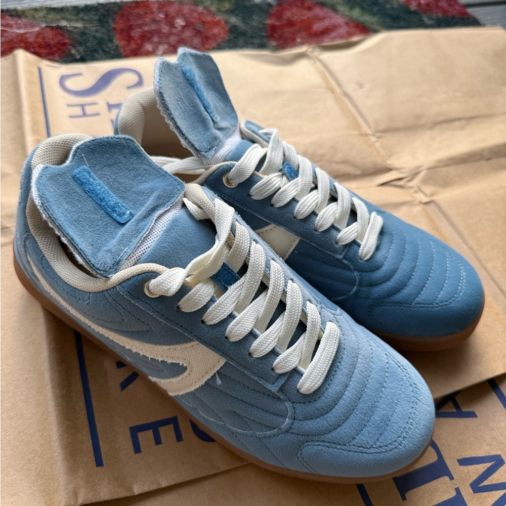 Light Blue and White Sneakers